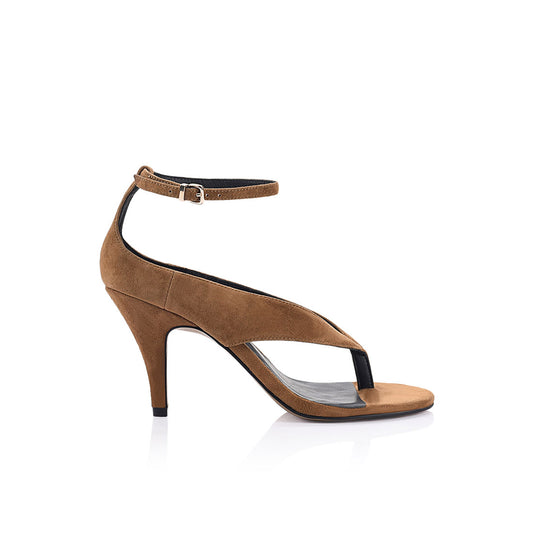 Hazel Sandal Beige Suede - Lana Wilkinson