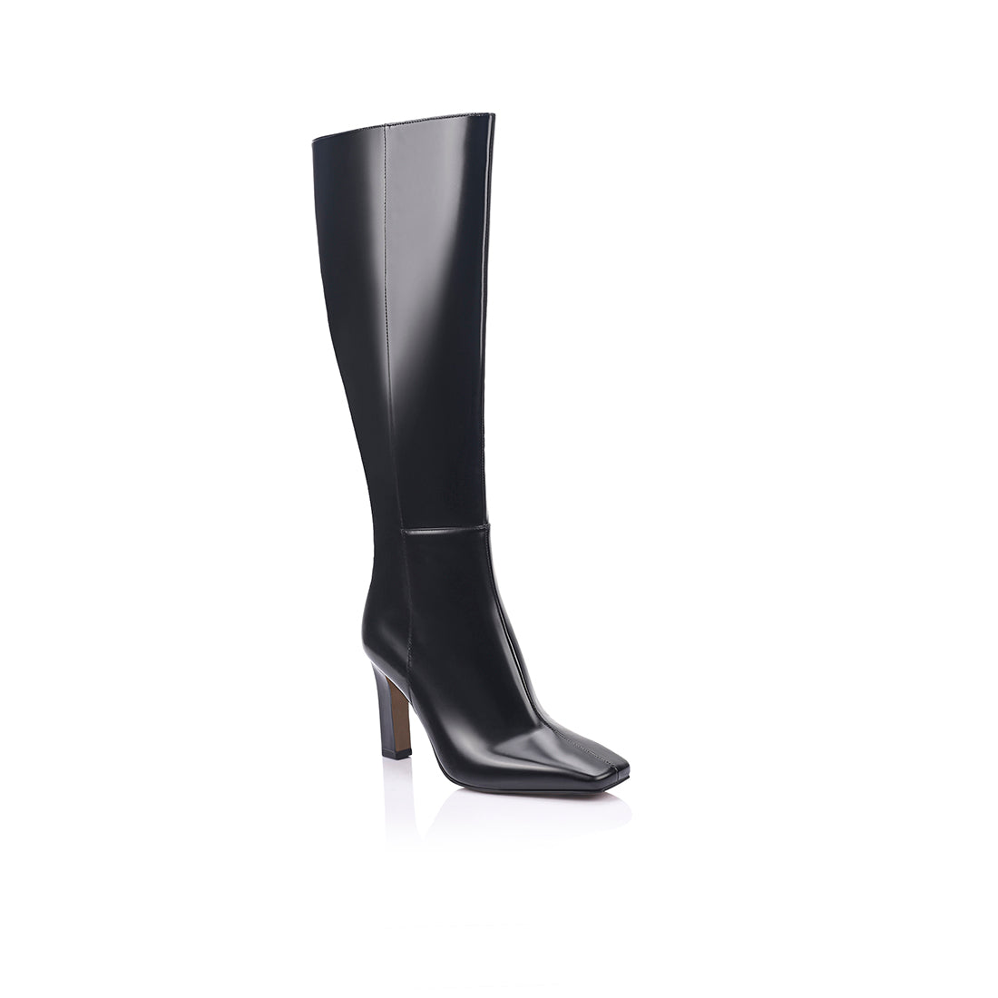 Hudson Boot Black High-Shine Leather - Lana Wilkinson