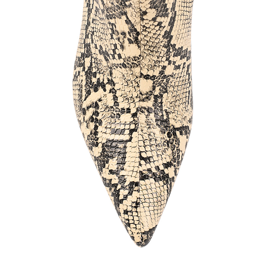 Huw Boot Snake-Print Leather