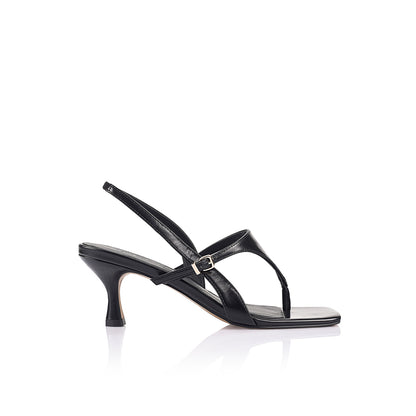 Jemima Sandal Black Leather - Lana Wilkinson