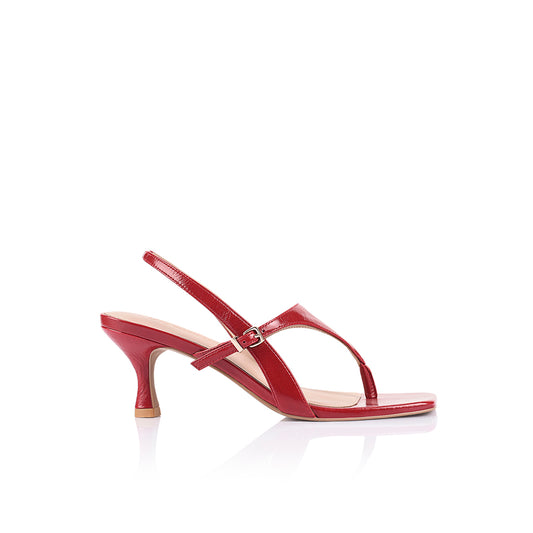 Jemima Sandal Red Leather - Lana Wilkinson
