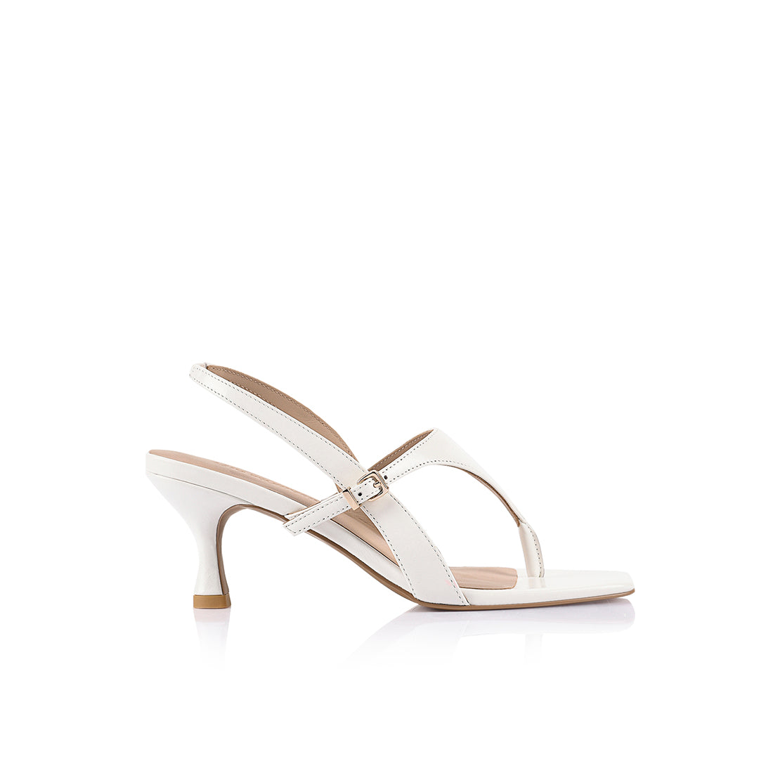 Jemima Sandal White Leather - Lana Wilkinson