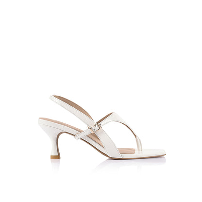 Jemima Sandal White Leather - Lana Wilkinson