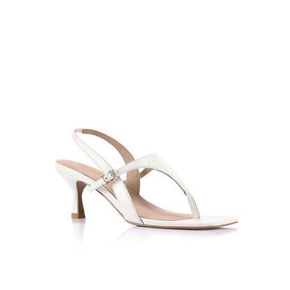 Jemima Sandal White Leather - Lana Wilkinson