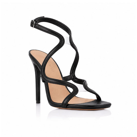Jordan Sandal Black Leather - Lana Wilkinson