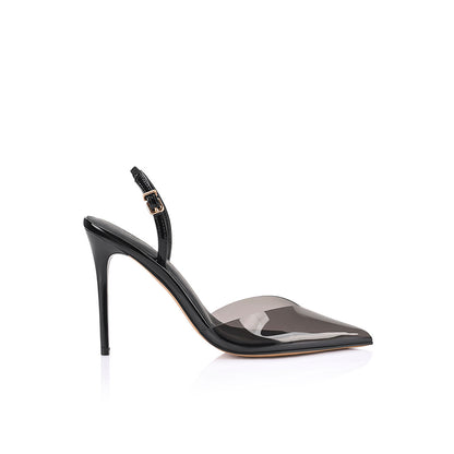 Kristen Pump Vinylite Black Patent Leather - Lana Wilkinson