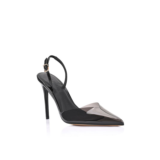 Kristen Pump Vinylite Black Patent Leather - Lana Wilkinson