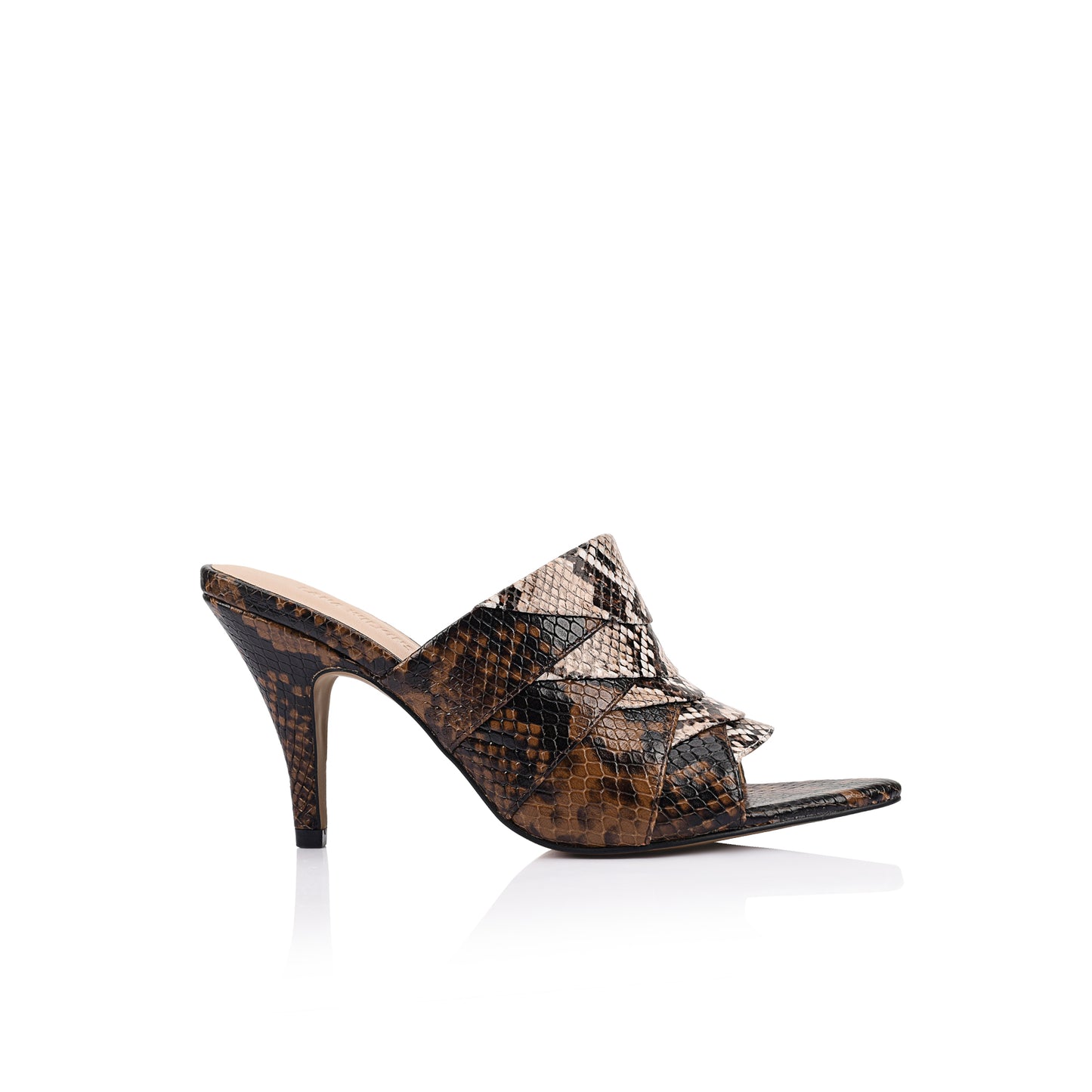 Ama Mule Mixed Snake-Print Leather - Lana Wilkinson