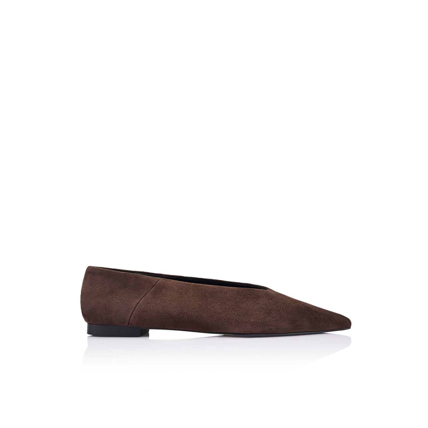 Piper Flat Espresso Suede Leather - Lana Wilkinson