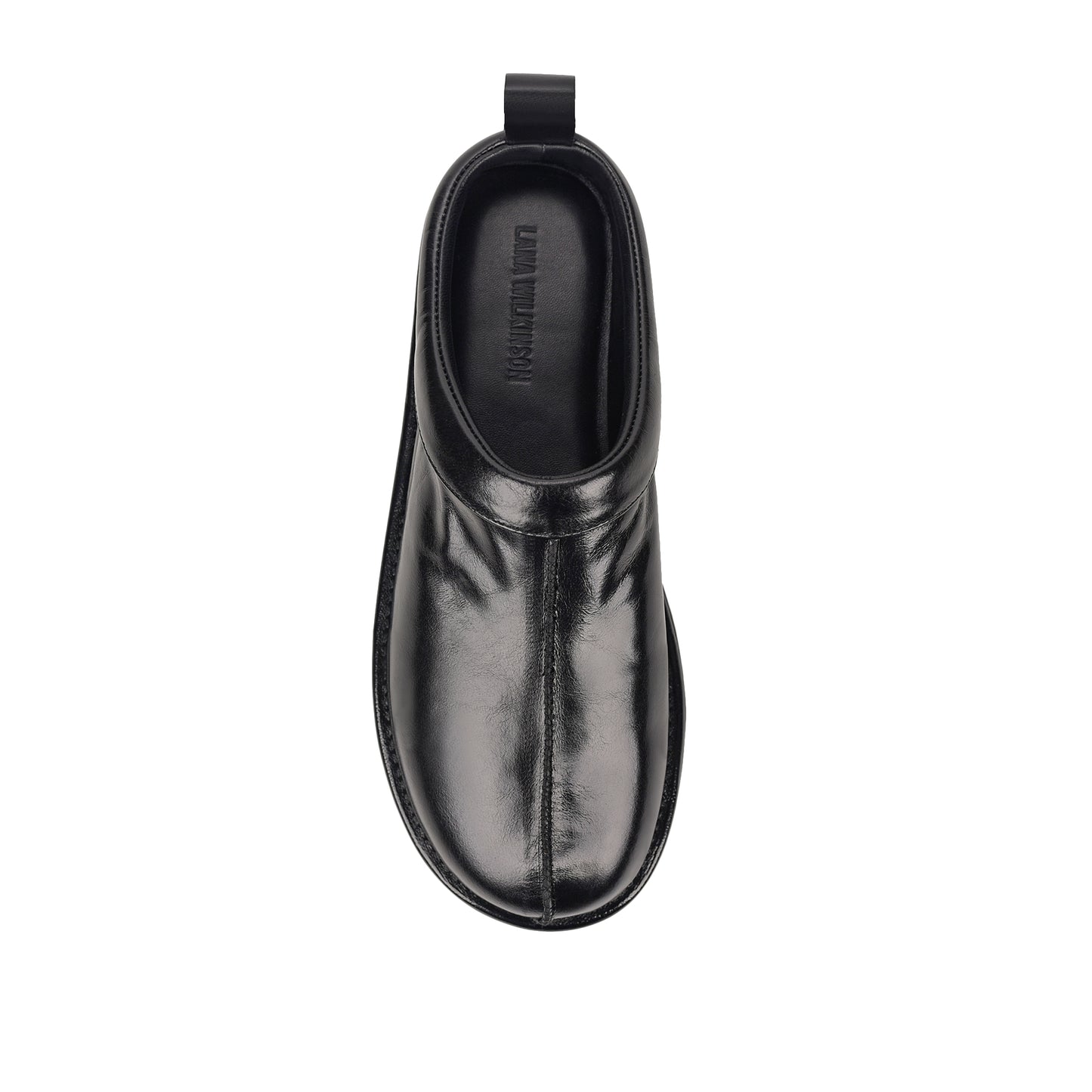 Lola Platform Black Patina Leather - Lana Wilkinson