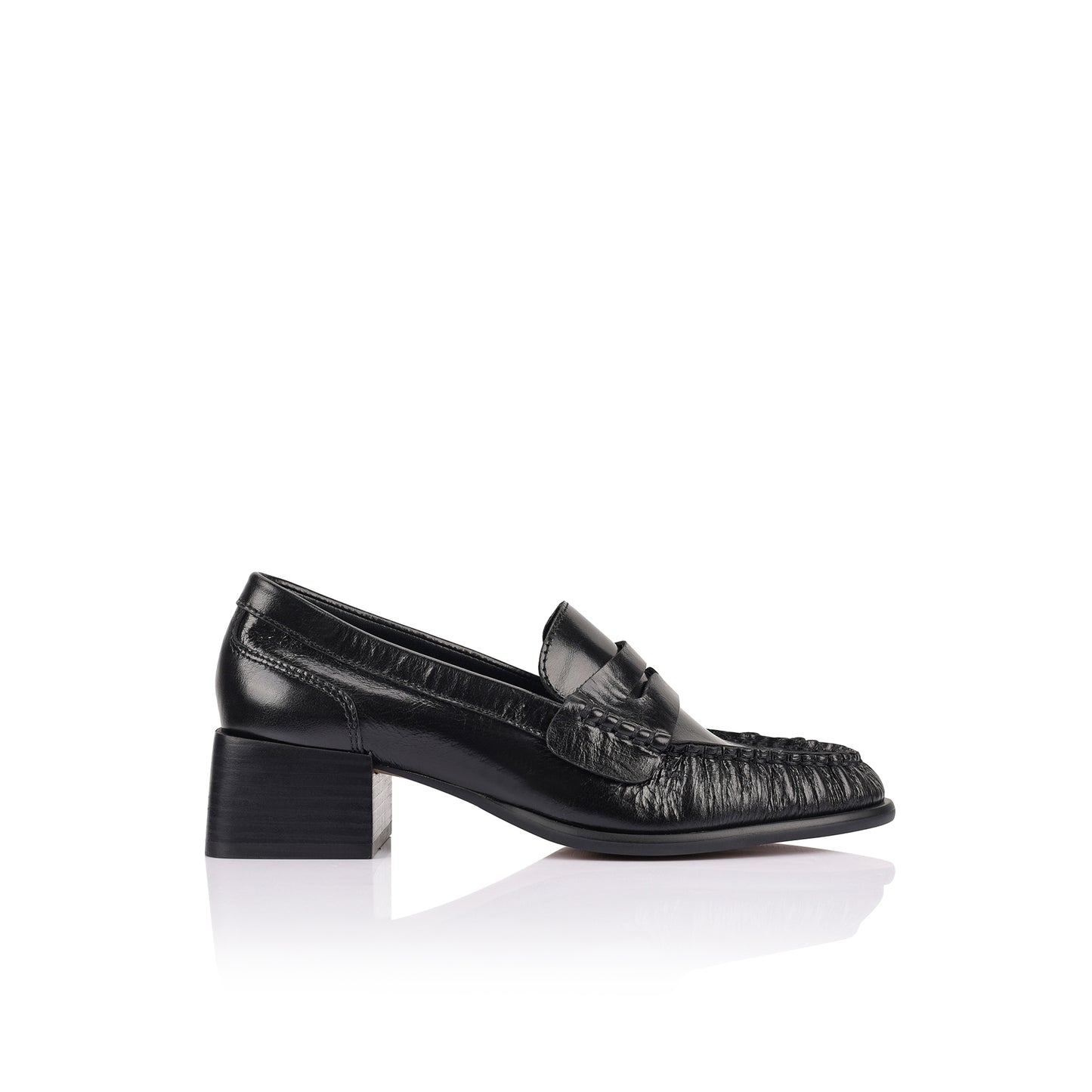 Blair Loafer Black Patina Leather - Lana Wilkinson