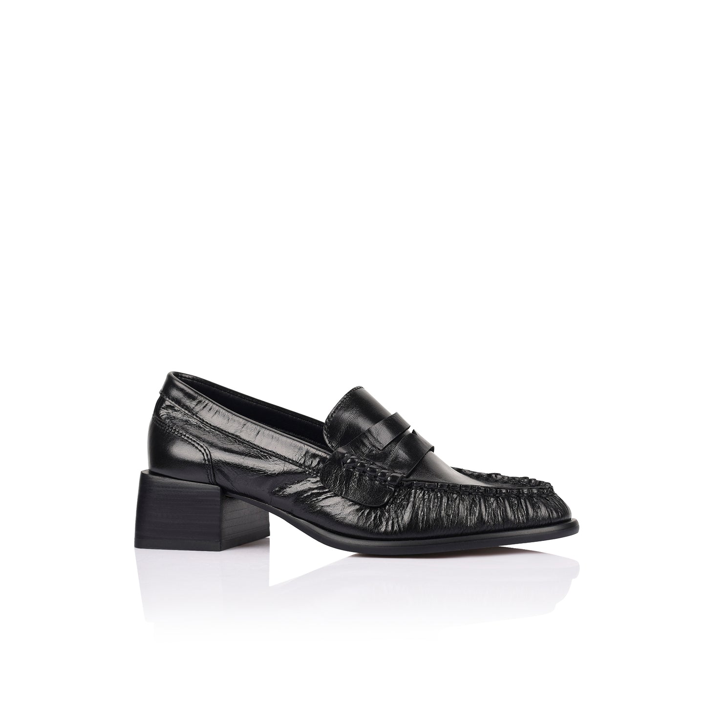 Blair Loafer Black Patina Leather - Lana Wilkinson