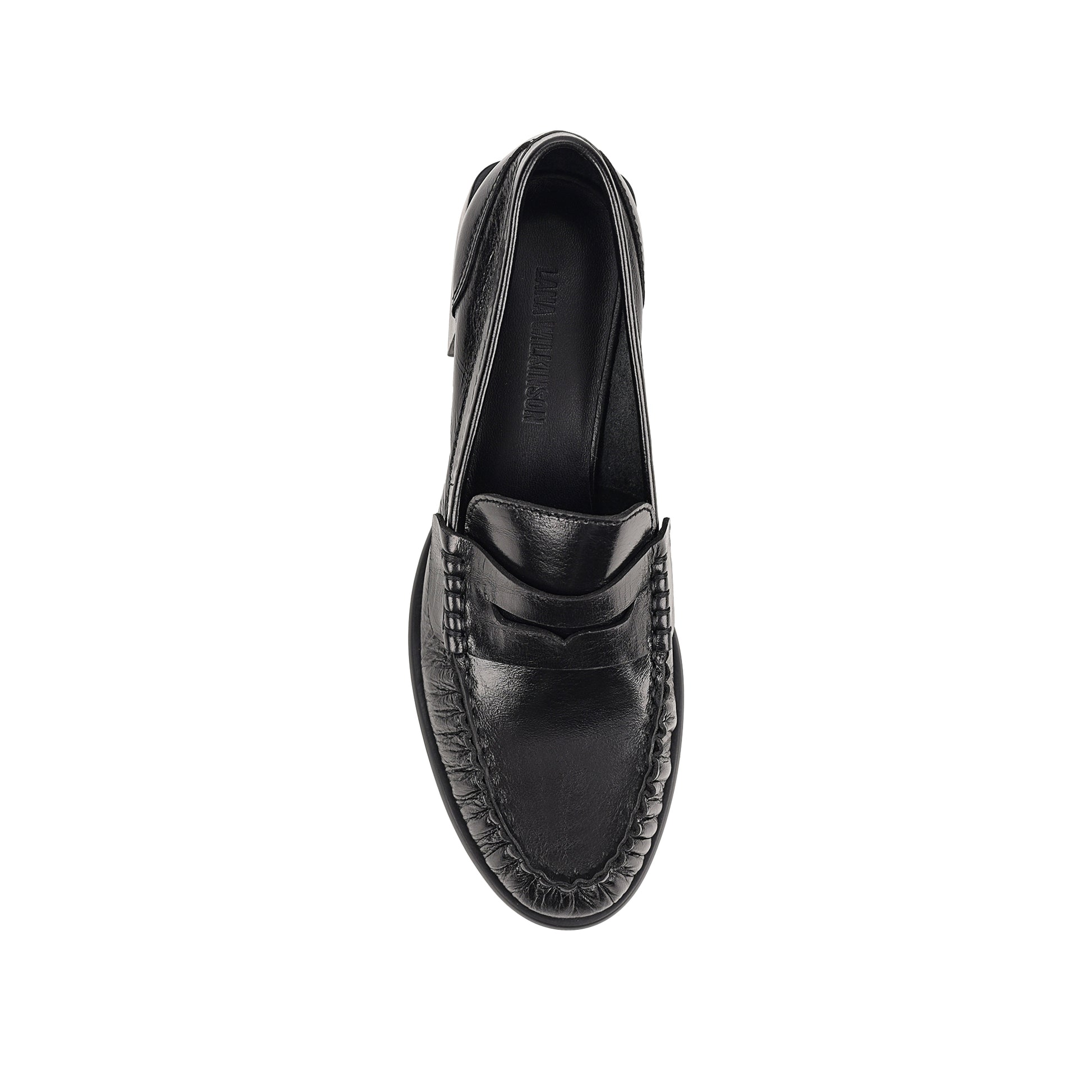 Blair Loafer Black Patina Leather - Lana Wilkinson
