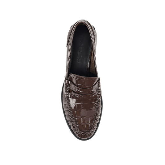 Blair Loafer Espresso Patina Leather - Lana Wilkinson