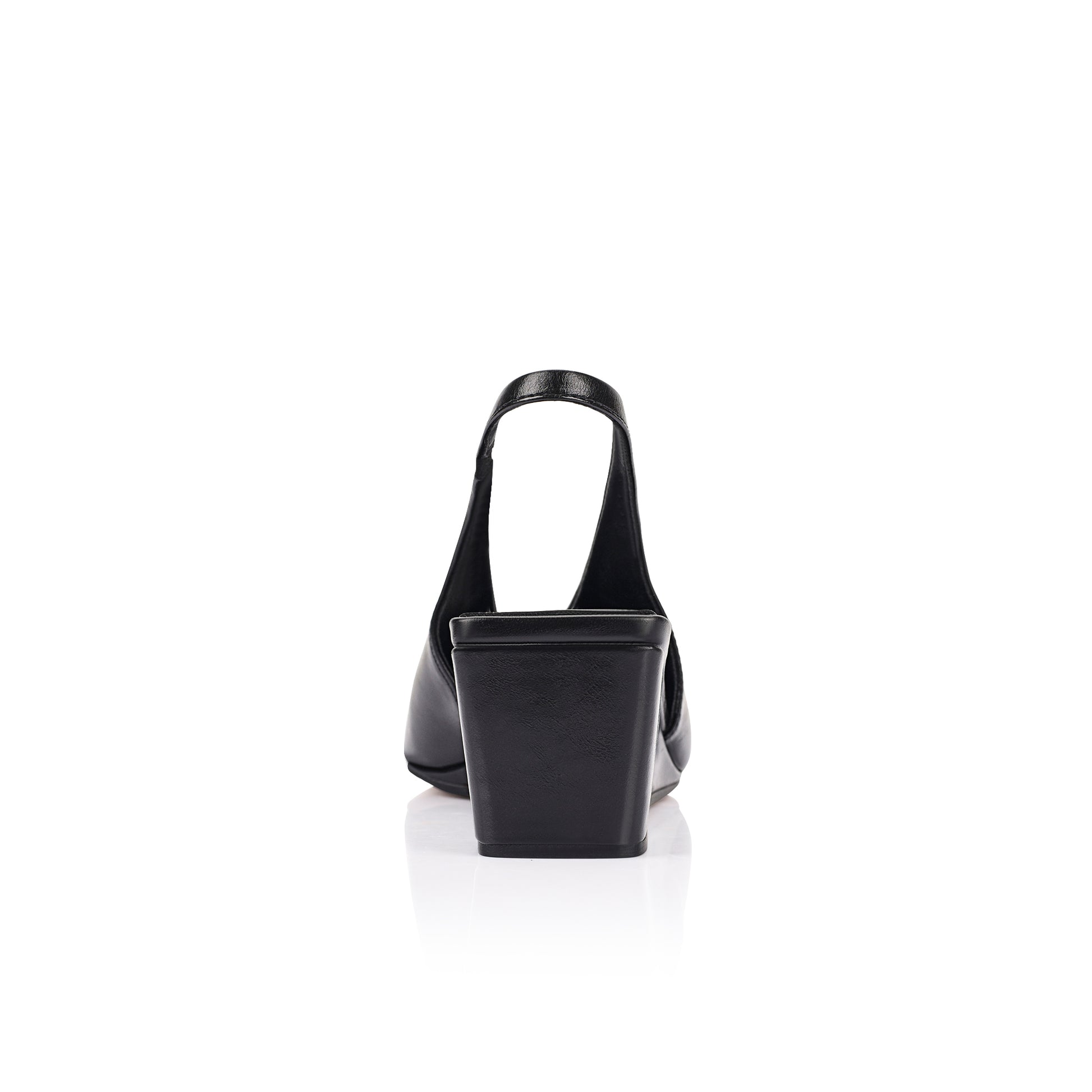 Ayvie Wedge Black Patina Leather - Lana Wilkinson