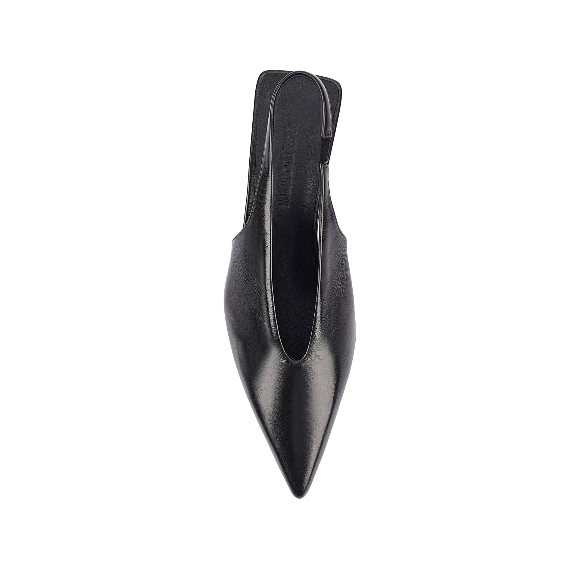 Ayvie Wedge Black Patina Leather - Lana Wilkinson