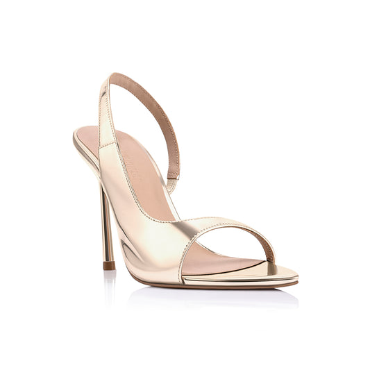 Gabby Heel Gold Metallic Patent Leather - Lana Wilkinson