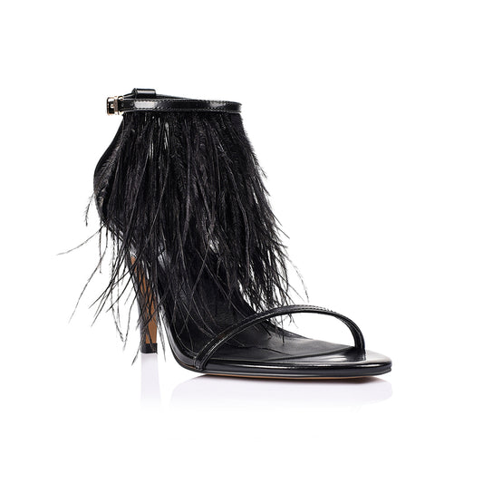 Kiki Sandal Black Leather - Lana Wilkinson