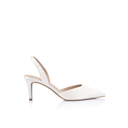 Leticia Pump Ivory Satin - Lana Wilkinson