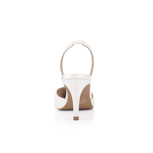 Leticia Pump Ivory Satin - Lana Wilkinson