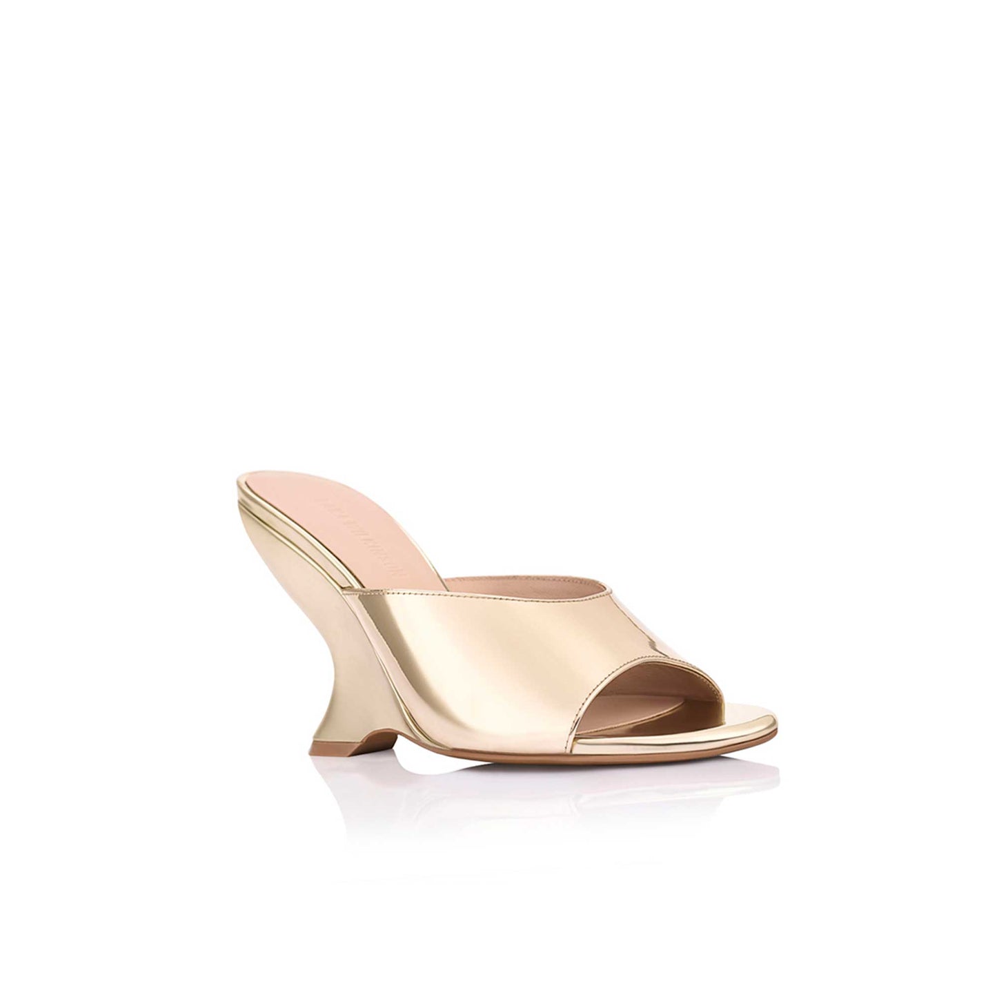 Martha Wedge Gold Metallic Leather