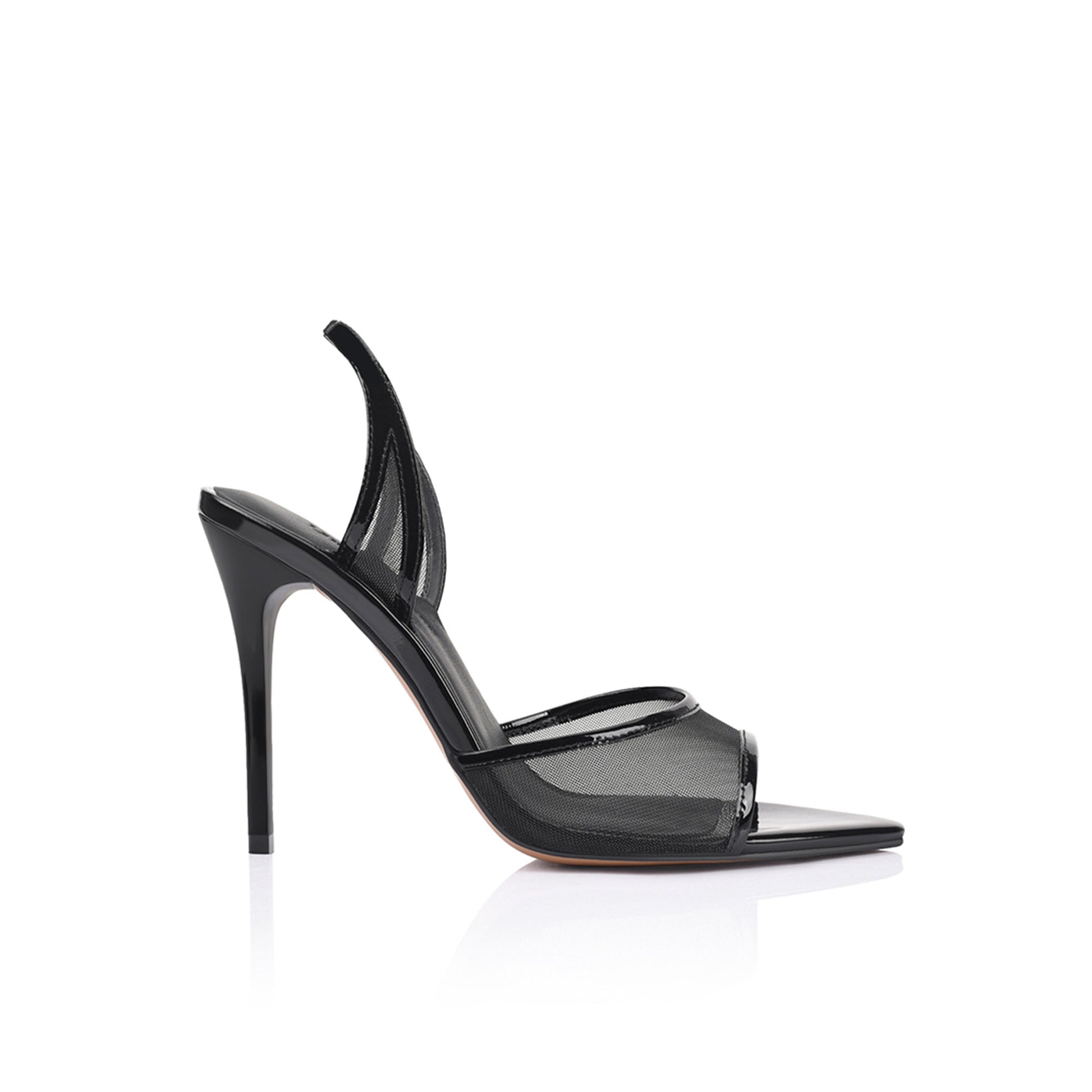 Maddison Black Mesh Sandal - Lana Wilkinson
