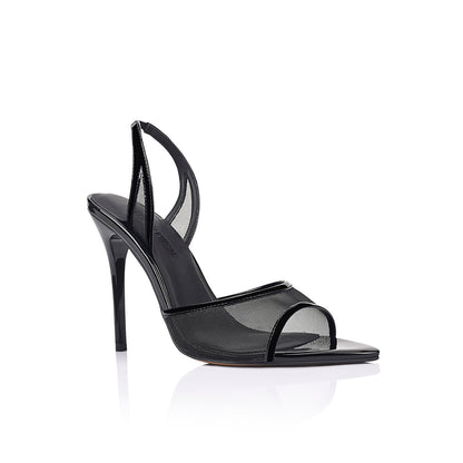 Maddison Black Mesh Sandal - Lana Wilkinson