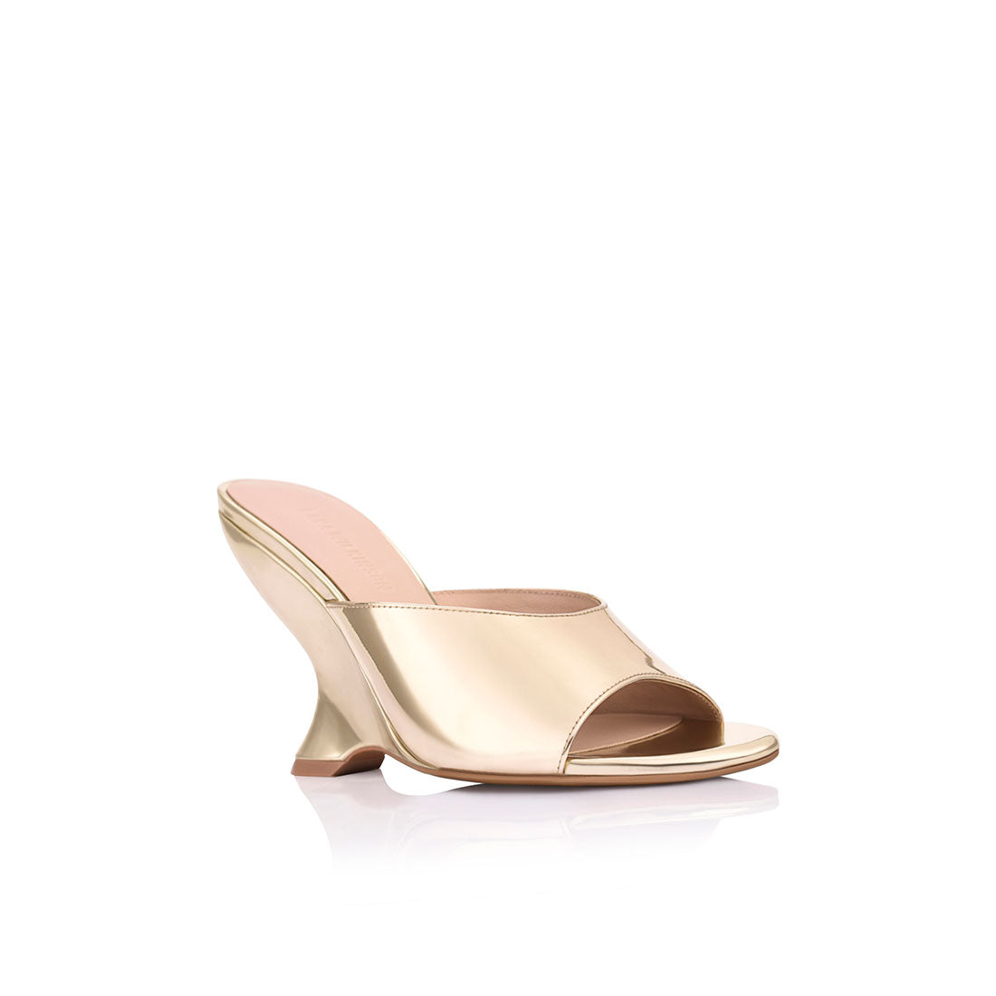 Martha Wedge Gold Metallic Leather - Lana Wilkinson