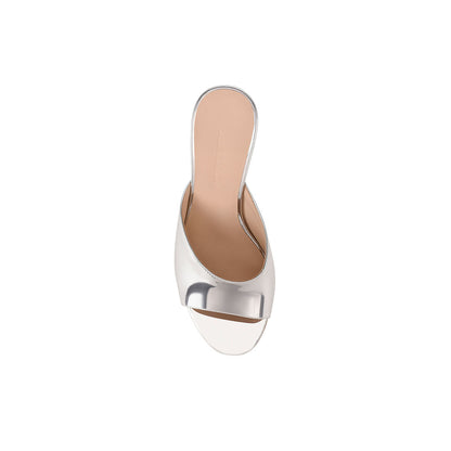 Martha Wedge Silver Metallic Leather - Lana Wilkinson