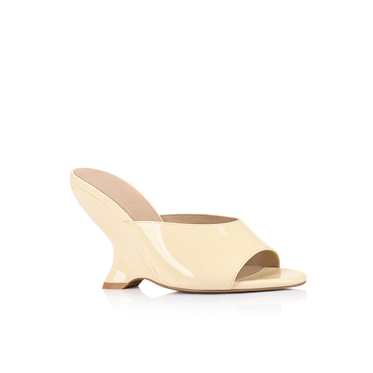 Martha Wedge Butter Patent Leather - Lana Wilkinson