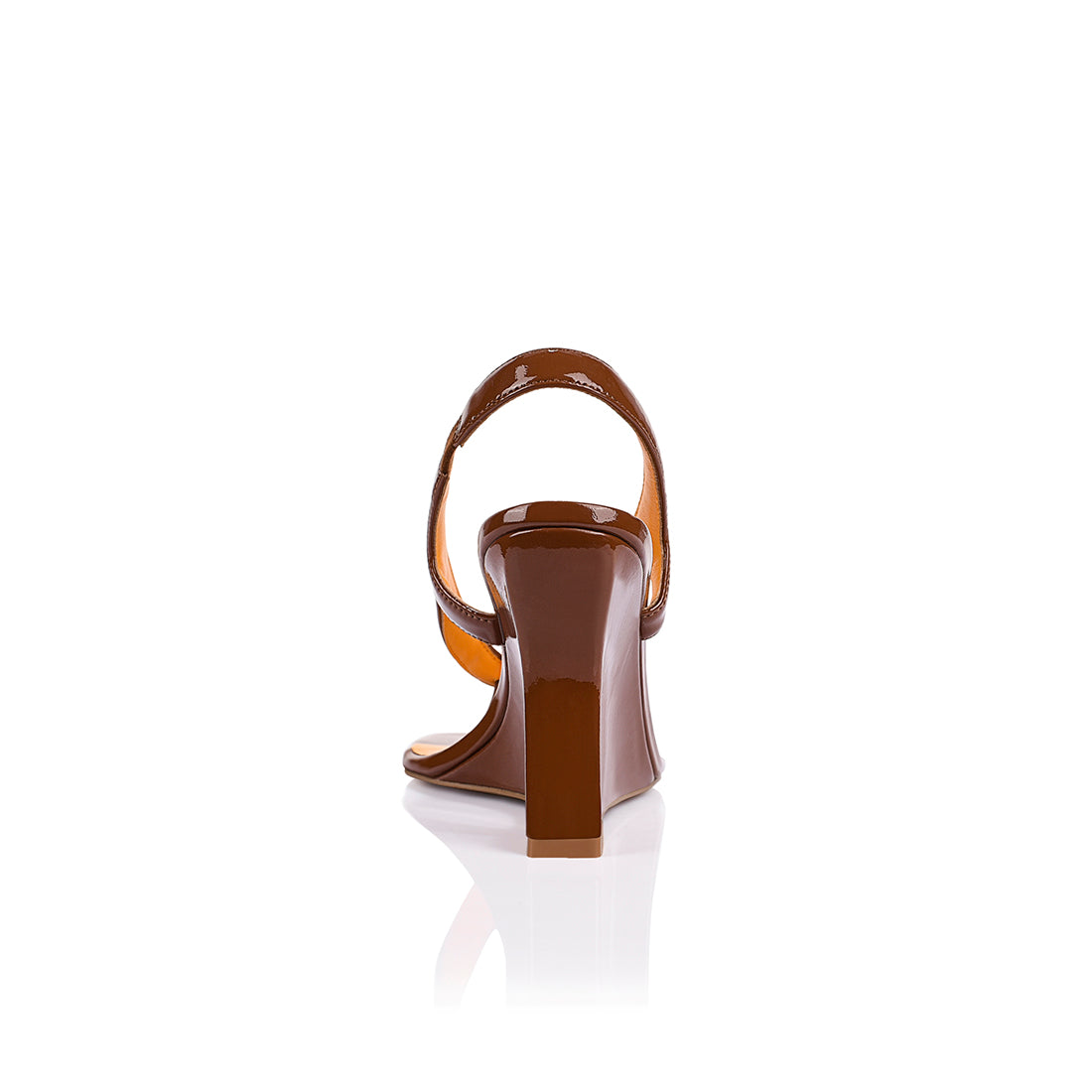 Martine Wedge Caramel Leather - Lana Wilkinson