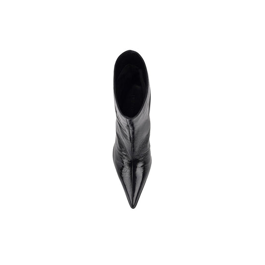 Matthew Boot Black Crinkle Leather - Lana Wilkinson
