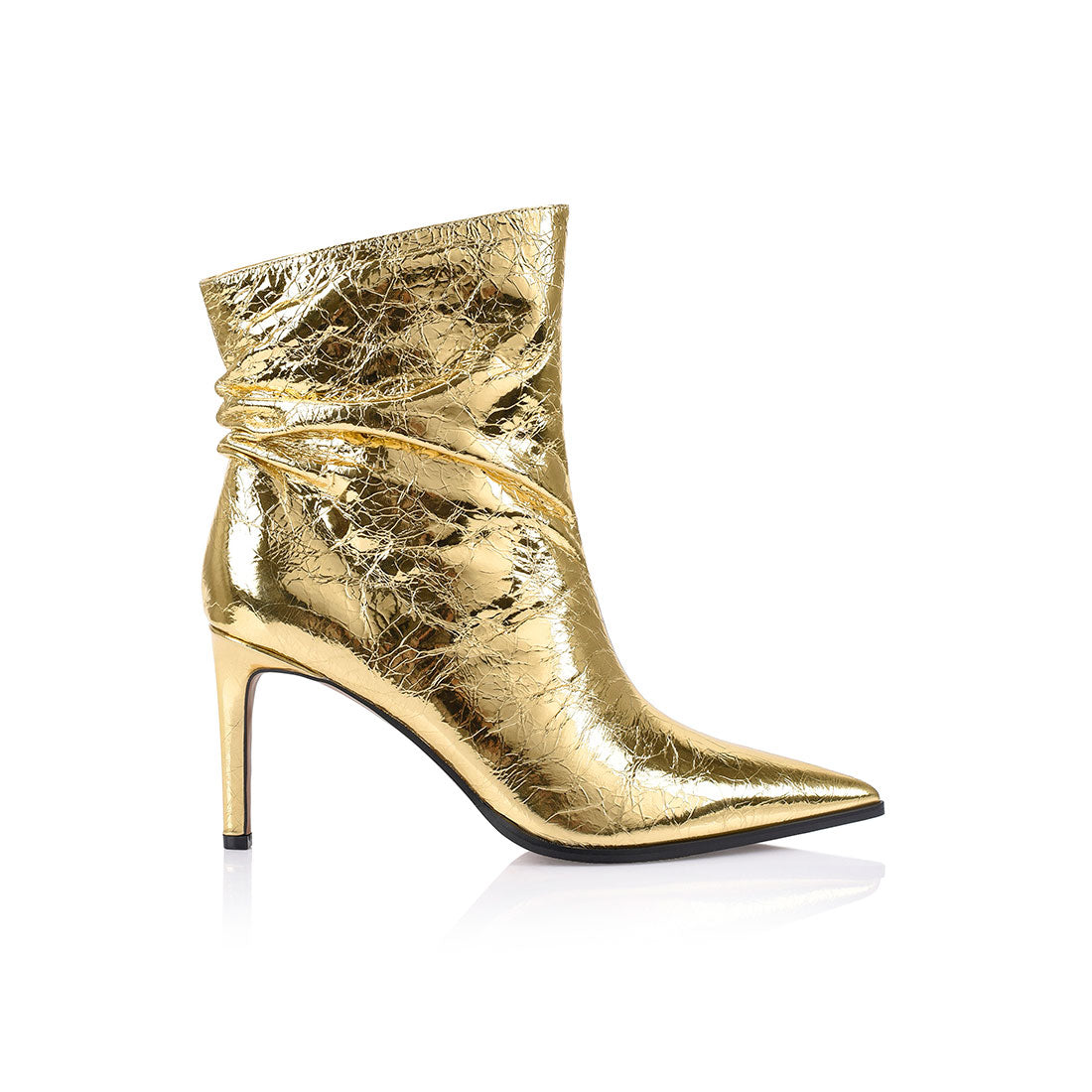 Matthew Boot Gold Metallic Leather - Lana Wilkinson