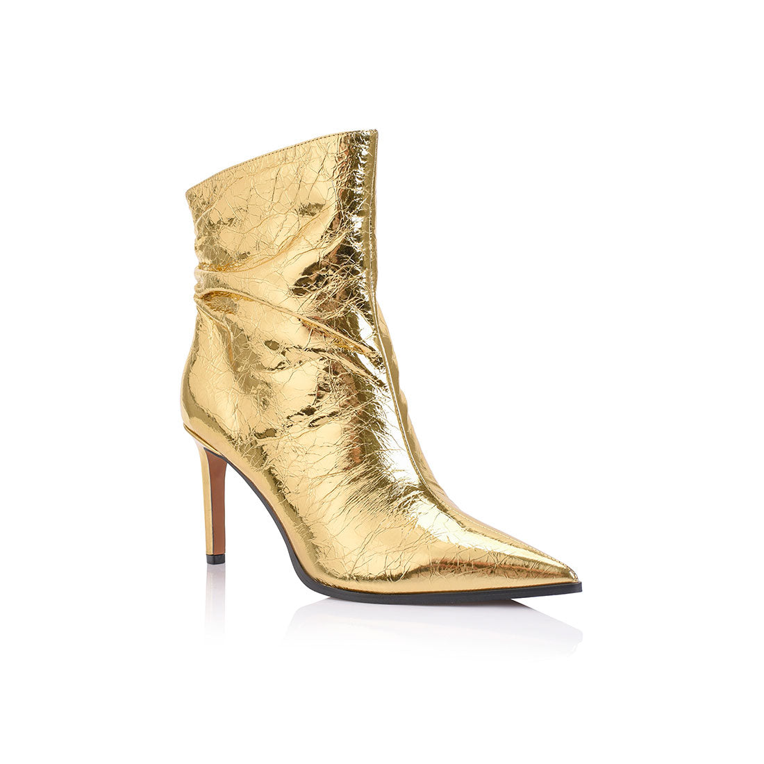 Matthew Boot Gold Metallic Leather - Lana Wilkinson