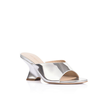 Mia Wedge Silver Patent Leather - Lana Wilkinson