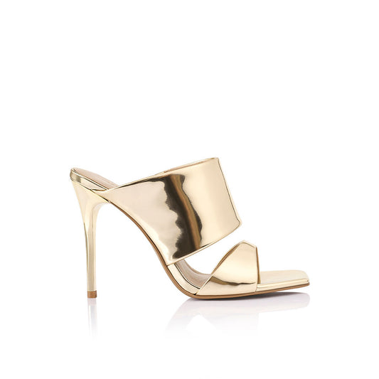 Montana Mule Gold Metallic Leather - Lana Wilkinson