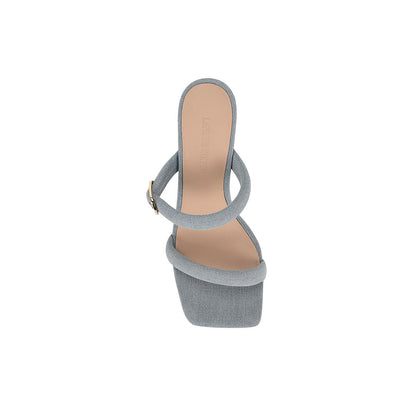 Morgan Mule Denim Textile - Lana Wilkinson
