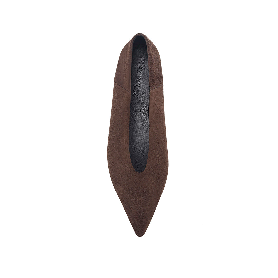Piper Flat Espresso Suede Leather - Lana Wilkinson