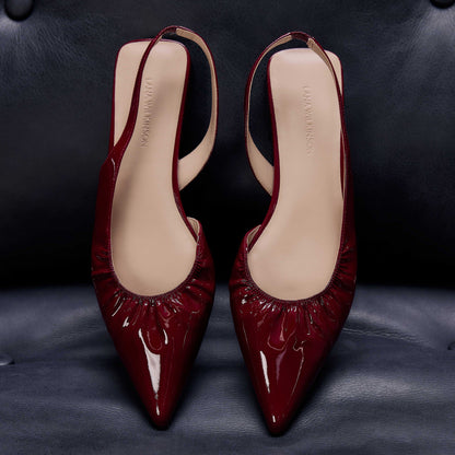 Bridie Flat Wine Patent Leather