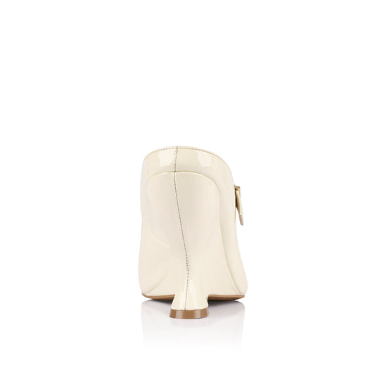 Quinn Wedge White Patent Leather - Lana Wilkinson