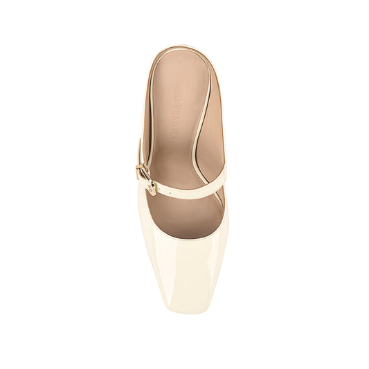 Quinn Wedge White Patent Leather - Lana Wilkinson