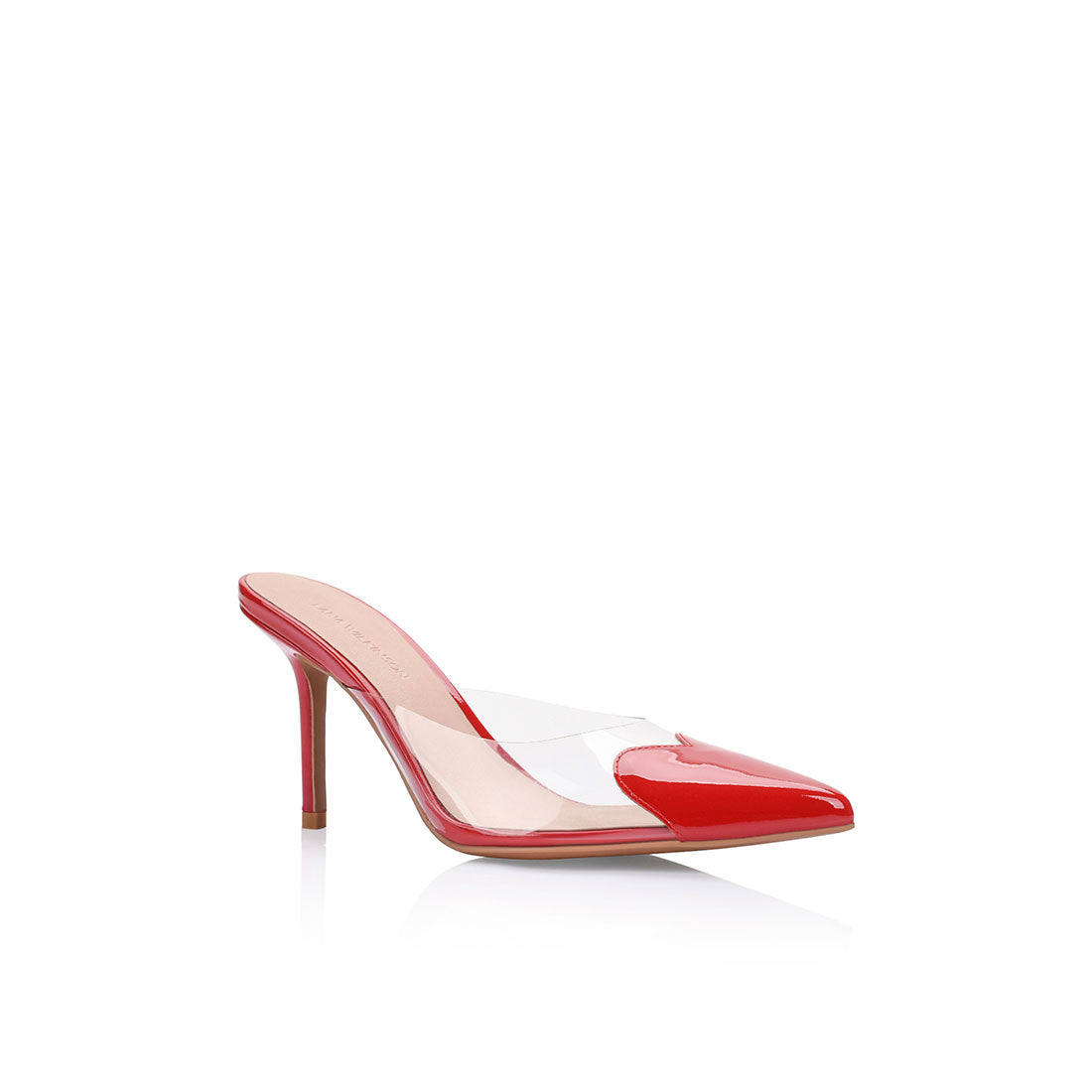 Raquel Mule Vinylite Red Patent - Lana Wilkinson