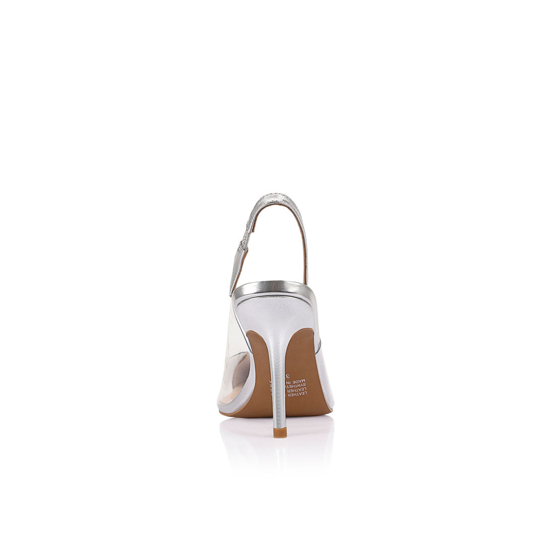 Remi Pump Vinylite Silver Metallic Patent - Lana Wilkinson