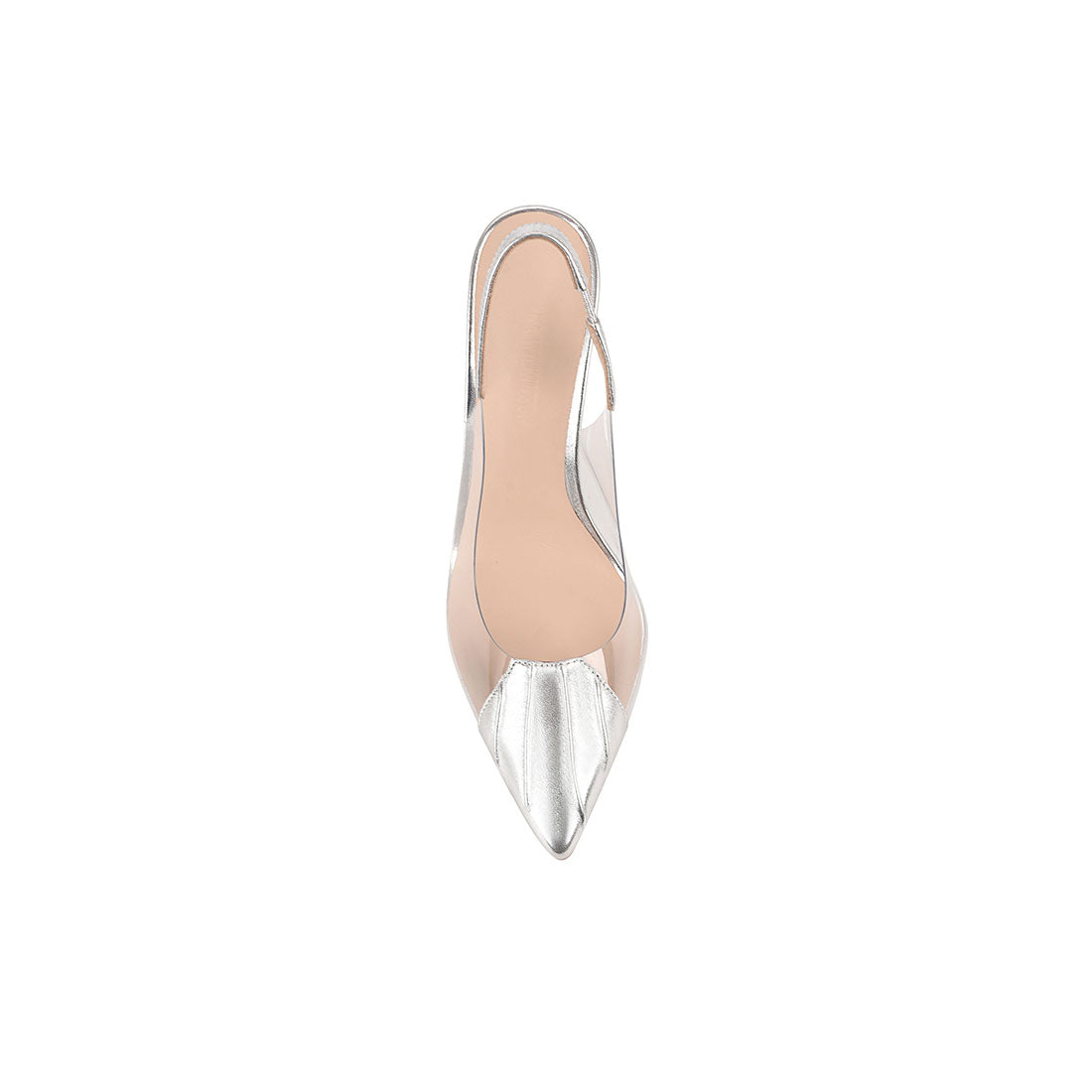 Remi Pump Vinylite Silver Metallic Patent - Lana Wilkinson