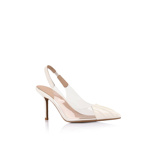Remi Pump Vinylite Ivory Patent - Lana Wilkinson