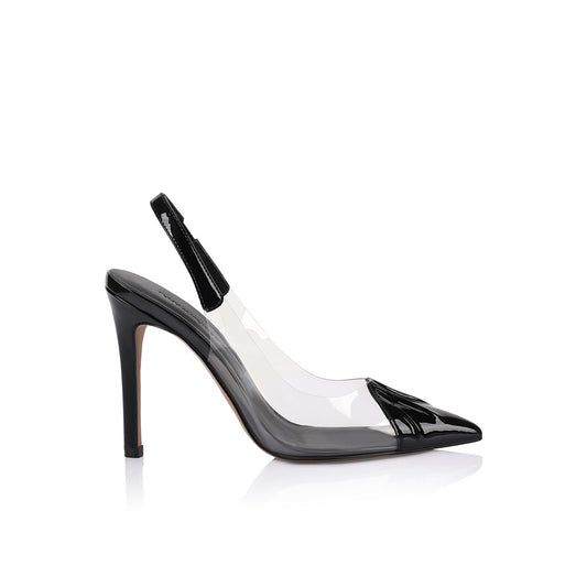 Romy Pump Vinylite Black Patent - Lana Wilkinson