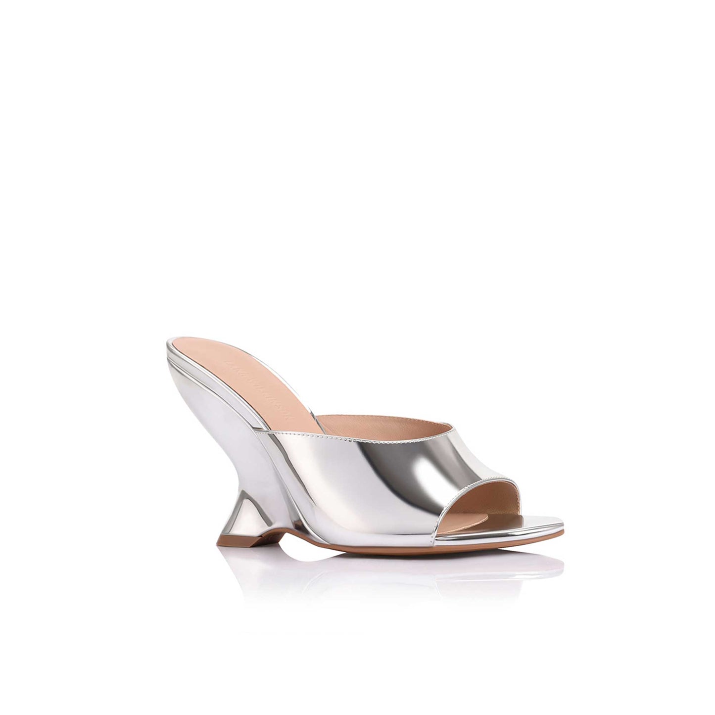 Martha Wedge Silver Metallic Leather