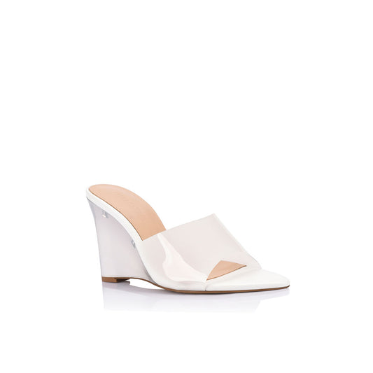 Sera Wedge White Vinylite - Lana Wilkinson