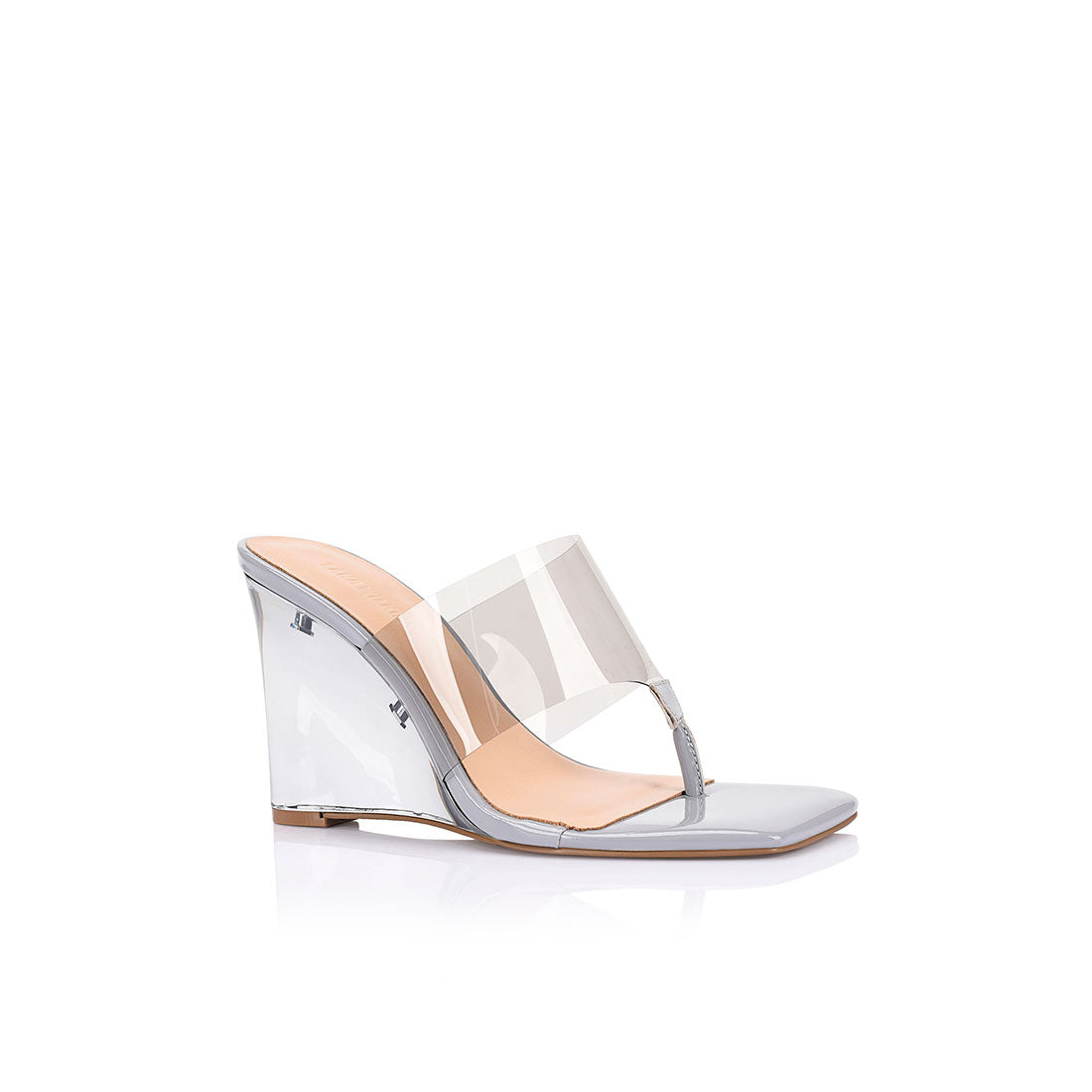 Sienna Wedge Lucite Grey Vinylite - Lana Wilkinson