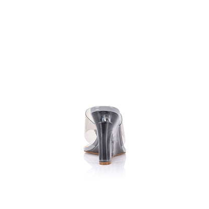 Sienna Wedge Lucite Grey Vinylite - Lana Wilkinson